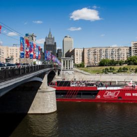 10 Best Ideas of the Week: Budweiser's World Cup Event Boat, Grey Goose's Hanging Umbrella Installation, MTV's Interactive 'Cribs' House